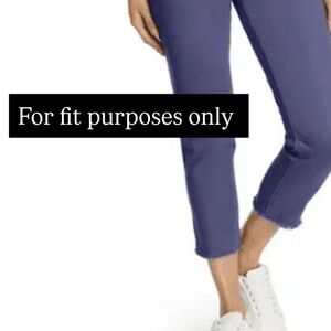 Nine West Embroidered Blue Cropped Pants